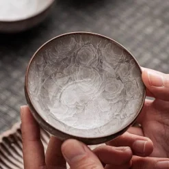 Vintage Seladon Teetasse - Ice Crackle Keramik Kung Fu Tasse