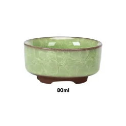 Vintage Seladon Teetasse - Ice Crackle Keramik Kung Fu Tasse