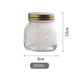 Vintage Vorratsdose aus Glas - Geprägter Küchenbehälter