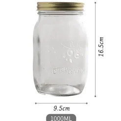 Vintage Vorratsdose aus Glas - Geprägter Küchenbehälter