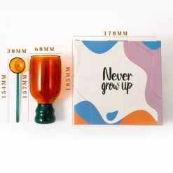 Vintage-Glas-Stielglas-Set – 350 ml mit Löffel