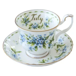 Vintage-Kaffeetasse und Untertasse aus Bone China – 220 ml
