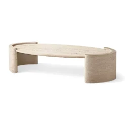 Violette Travertin Couchtisch – Eleganter Marmor-Akzenttisch