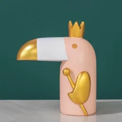 Vogelfigur aus Kunstharz, modernes Wohndekor