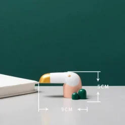 Vogelfigur aus Kunstharz, modernes Wohndekor