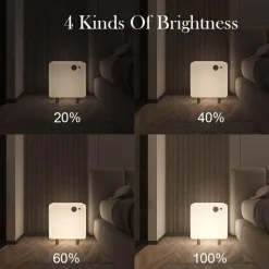 Voice-Activated Nightstand - Modern Nordic Design with Glow