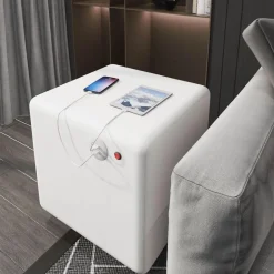 Voice-Activated Nightstand - Modern Nordic Design with Glow