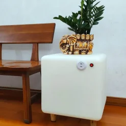 Voice-Activated Nightstand - Modern Nordic Design with Glow