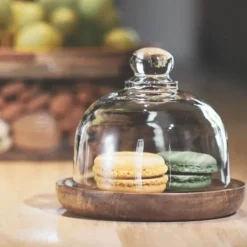 Vorratsbehälter aus Glas mit Holzdeckel – Küchen-Organizer-Set