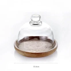 Vorratsbehälter aus Glas mit Holzdeckel – Küchen-Organizer-Set