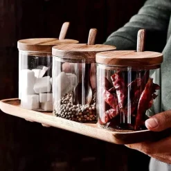 Vorratsdose aus Akazienglas – Dekorativer Behälter für die Inneneinrichtung
