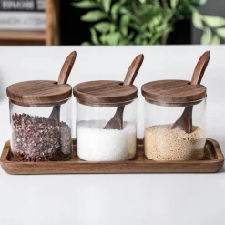 Vorratsdose aus Akazienglas – Dekorativer Behälter für die Inneneinrichtung