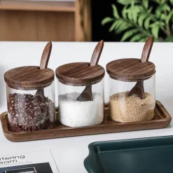 Vorratsdose aus Akazienglas – Dekorativer Behälter für die Inneneinrichtung