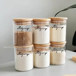 Vorratsdose aus Glas für Lebensmittel – Behälter zur Organisation der Küche mit Deckel