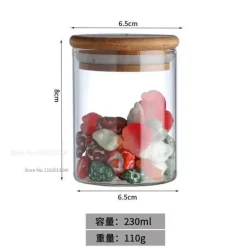 Vorratsdose aus Glas für Lebensmittel – Behälter zur Organisation der Küche mit Deckel