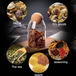 Vorratsglas aus Glas mit Korkdeckel - Home Organizer Jar