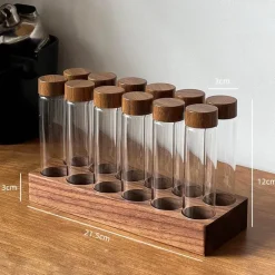 Vorratsglas für Kaffeebohnen – Reagenzglas-Glasbehälter