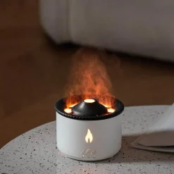 Vulkanischer Flammen-Luftbefeuchter – Aromatherapie-Nachtlampe und Luftdiffusor