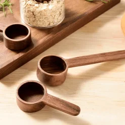 Walnuss-Kaffeelöffel – 8 g/10 g Messlöffel für Kaffeebohnen und Tee