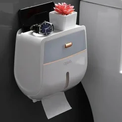 Wandmontierte Taschentuchbox - Doppelschichtiger Organizer