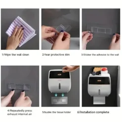 Wandmontierte Taschentuchbox - Doppelschichtiger Organizer