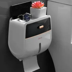 Wandmontierte Taschentuchbox - Doppelschichtiger Organizer