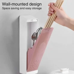 Wandmontierter Besteck-Organizer – Küchenutensilienhalter, Abtropfbox