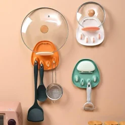 Wandmontierter Deckelhalter mit Katzenpfote – Küchen-Organizer-Regal