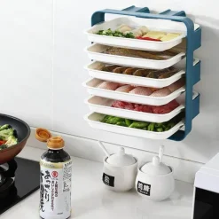 Wandmontierter Küchen-Organizer – Mehrschichtiges Lebensmittelaufbewahrungssystem