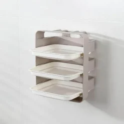 Wandmontierter Küchen-Organizer – Mehrschichtiges Lebensmittelaufbewahrungssystem