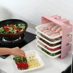 Wandmontierter Küchen-Organizer – Mehrschichtiges Lebensmittelaufbewahrungssystem