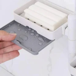 Wandmontierter, mehrschichtiger, drehbarer Seifenhalter