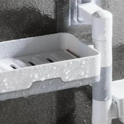 Wandmontierter, mehrschichtiger, drehbarer Seifenhalter