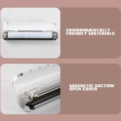 Wandmontierter Plastikfolienspender Automatischer Küchenorganizer