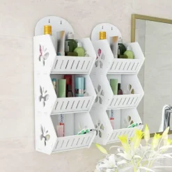 Wandmontierter Regal-Organizer ohne Bohren – platzsparende Aufbewahrungslösung