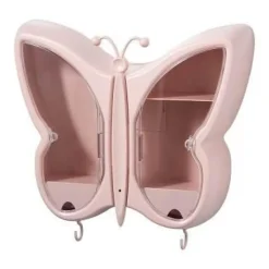 Wandmontierter Schmetterlings-Make-up-Organizer – Aufbewahrungslösung für das Badezimmer