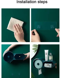 Wandmontierter Taschentuchspender - Dekorativer Papierhalter für Küche und Bad