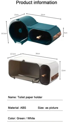 Wandmontierter Taschentuchspender - Dekorativer Papierhalter für Küche und Bad