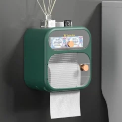 Wandmontierter Toilettenpapier- und Handtuch-Organizer – MultiBox-Aufbewahrungslösung