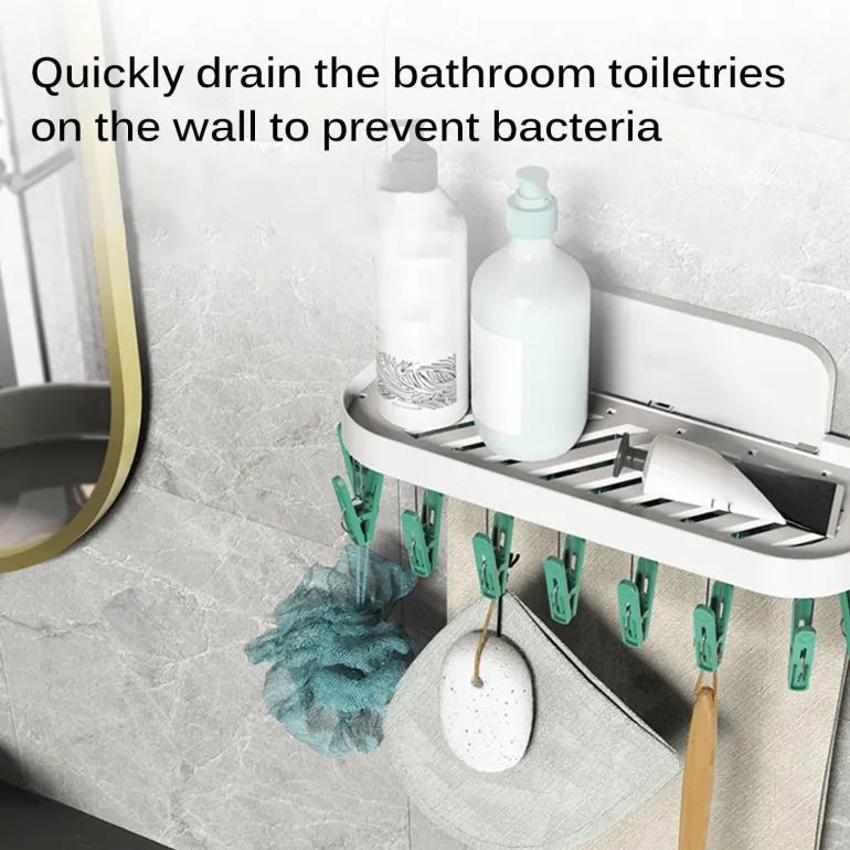 Wandmontierter Wäscheständer für das Badezimmer – platzsparender Organizer
