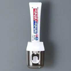 Wandmontierter Zahnbürstenhalter mit Mundwasserbecherspender - Badezimmer-Organizer