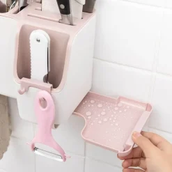 Wandmontiertes Abtropfgestell für Küchenbesteck