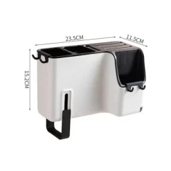 Wandmontiertes Abtropfgestell für Küchenbesteck