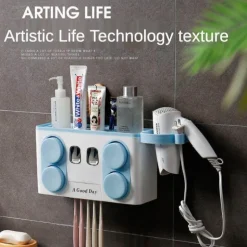 Wandmontiertes Aufbewahrungsregal für das Badezimmer – platzsparender Organizer
