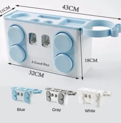 Wandmontiertes Aufbewahrungsregal für das Badezimmer – platzsparender Organizer