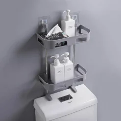 Wandmontiertes Badezimmerregal - Mehrschichtiges Organizer-Aufbewahrungsregal