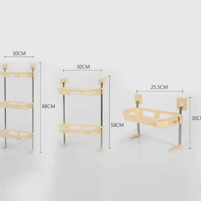 Wandmontiertes Badezimmerregal - Mehrschichtiges Organizer-Aufbewahrungsregal