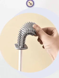 Wandmontiertes Toilettenbürstenset – Platzsparender Badezimmer-Organizer