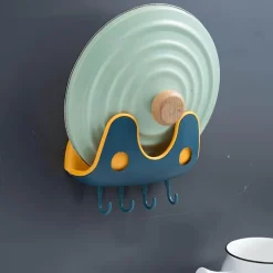 Wandmontiertes Topfdeckel-Organizer-Regal – Aufbewahrungslösung für die Küche