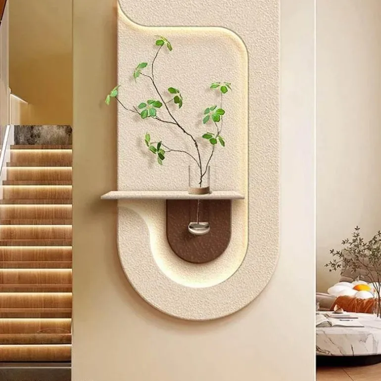Wandvase Lampe mit grüner Pflanze - Eingangsdekor